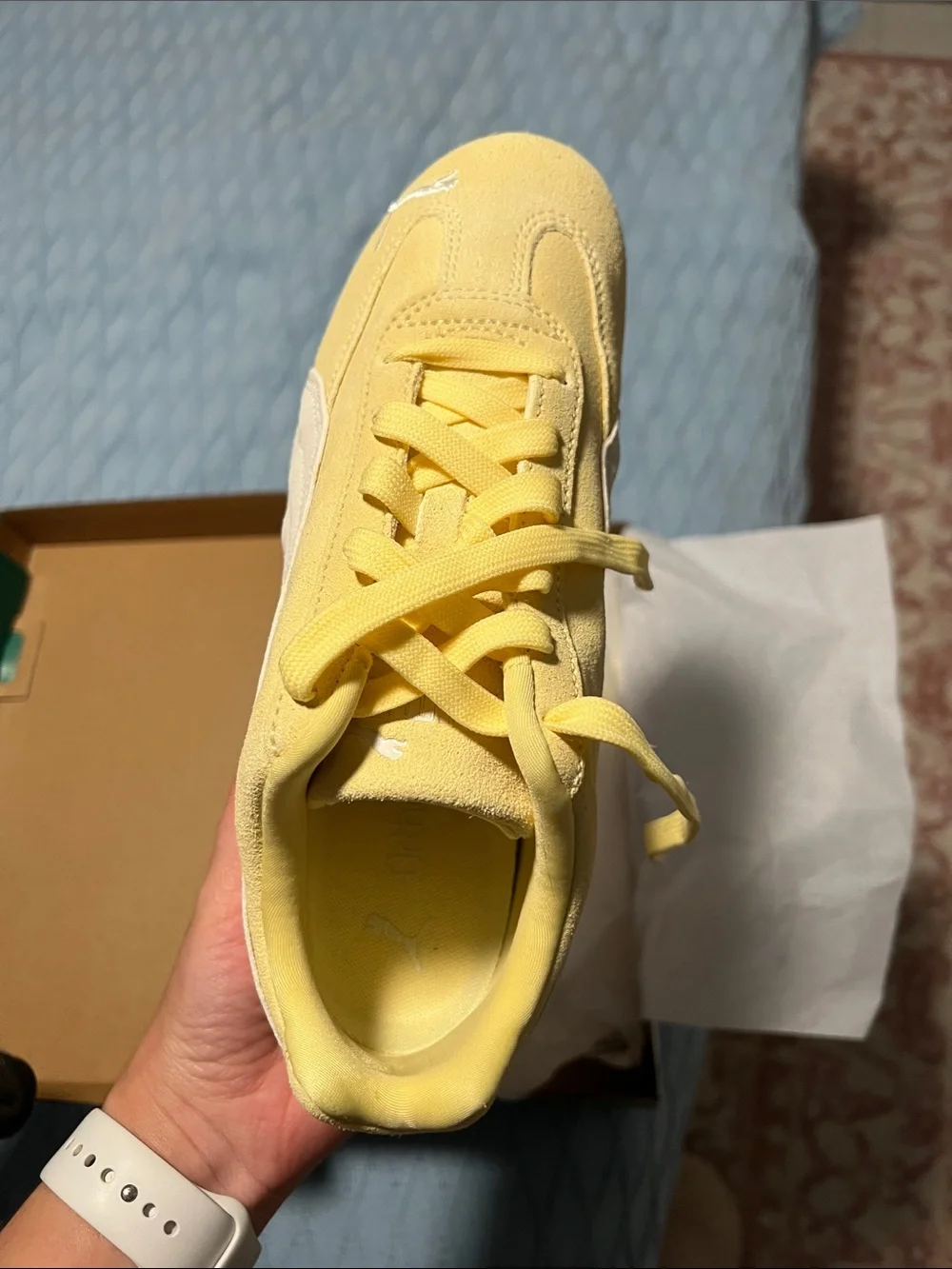 Puma Speedcat OG Yellow and White Classic Low-Top Sneaker
